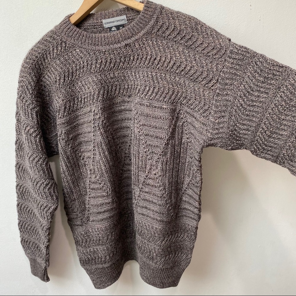 Vintage Pure New Wool Chunky Knit Sweater - Picture 10 of 14